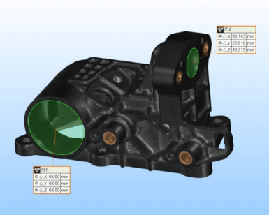 寸法検査結果の画像
